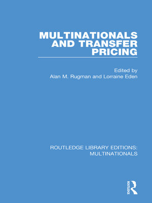 cover image of Multinationals and Transfer Pricing